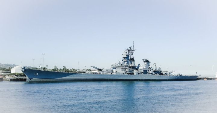 USS Atlantus - White Ship on Sea Under Blue Sky