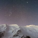 Outdoor Adventures - Mountain Covered Snow Under Star